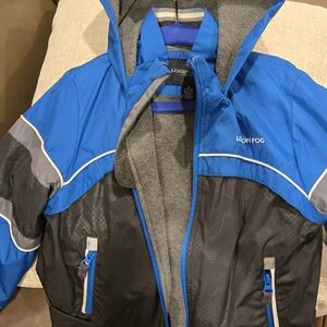 London Fog Kids Blue and Gray Raincoat